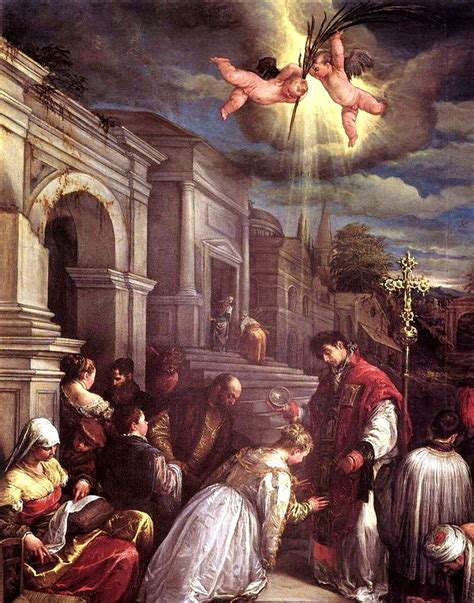 Saint Valentine baptizing St. Lucilla Public Domain Clip Art Photos and Images