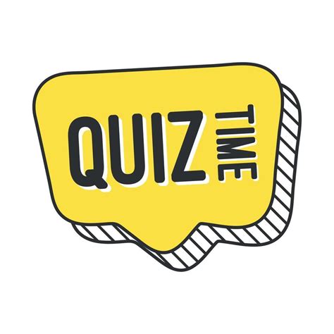 Quiz time logo icon symbol, cartoon yellow bubble speech 16062036 Vector Art at Vecteezy