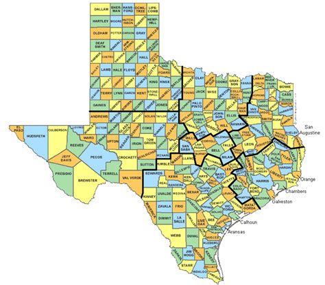 Texas County Map : Texas County map - Texas • mappery - This texas map ...