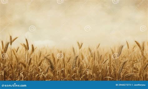 Wheat Field Border Design. Generative Ai Stock Illustration ...