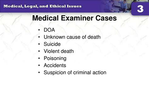 PPT - 3: Medical, Legal, and Ethical Issues PowerPoint Presentation, free download - ID:5623236