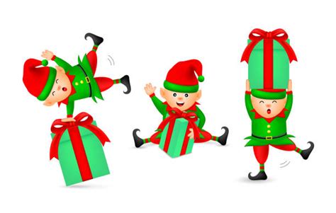 Best Christmas Elves Dancing Illustrations, Royalty-Free Vector ...