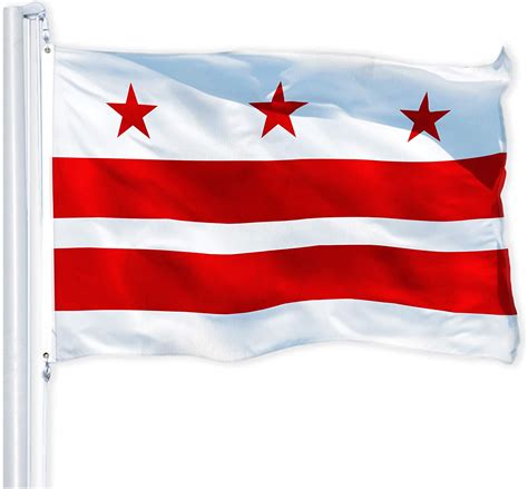 G128 – Washington DC City Flag | 3x5 feet | Printed 150D Quality Polyester – Indoor/Outdoor ...