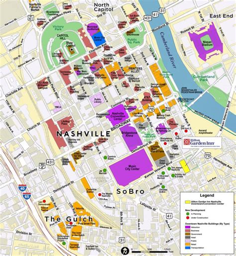 Printable Map Of Downtown Nashville