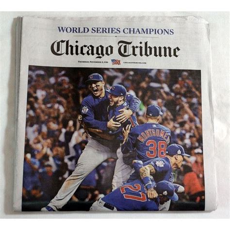 Chicago Tribune Chicago Cubs World Series Edition Original Newspaper - Nov. 3, 2016 | Chicago ...