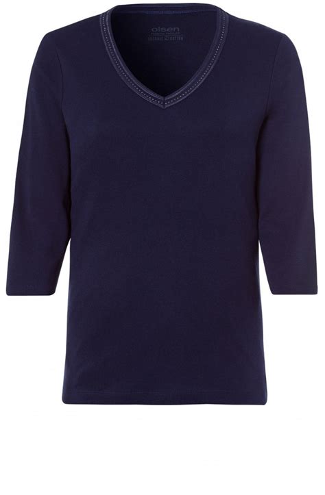 Olsen Navy Jersey Top - T-Shirts & Tops from Shirt Sleeves UK