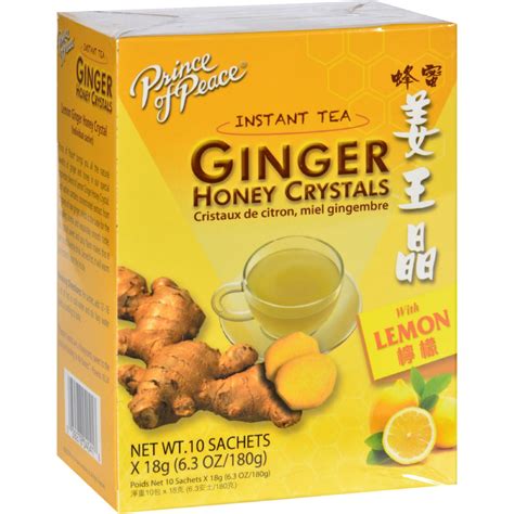 Prince Of Peace Tea - Instant - Ginger Honey Crystals - With Lemon - 10 Sachets - Walmart.com