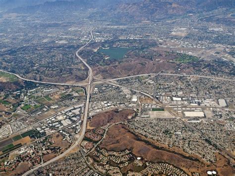 Pomona and San Dimas California Aerial Stock Photo - Image of high ...