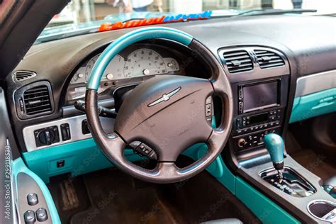 Interior design of Ford Thunderbird classic car Stock Photo | Adobe Stock