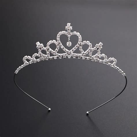 Celebrity Cute Little Girl Rhinestone Princess Crown Headband Tiara Hair Sticks Bandeau Avec ...