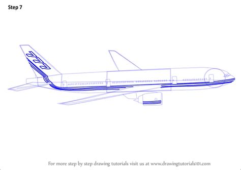 Step by Step How to Draw a Boeing 777 : DrawingTutorials101.com