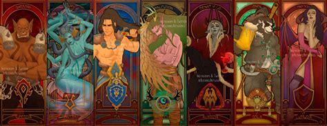 Warcraft characters (7 Deadly Sins) in art nouveau style by @AlexaelArtworks : r/wow