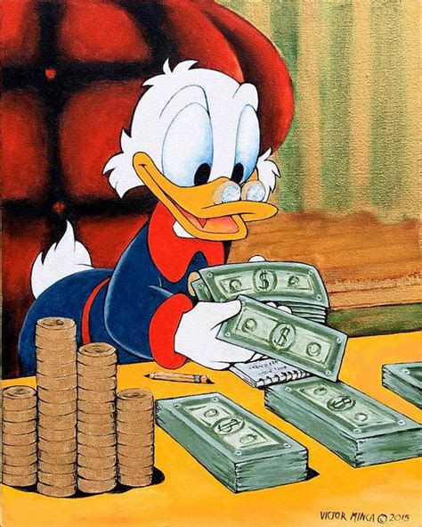 Scrooge McDuck Counting Money Art Print by Victor Minca | Cartoon art, Scrooge mcduck, Vintage ...