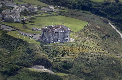 Camelot Castle Hotel in Tintagel aerial view | Camelot castle, Aerial, Castle hotel