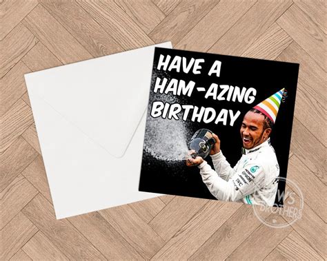 Lewis Hamilton Formula 1 Birthday Card Racing Gift Ideas - Etsy