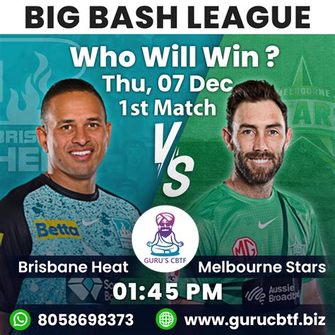 Brisbane Heat vs Melbourne Stars : Who Will Win Today match?