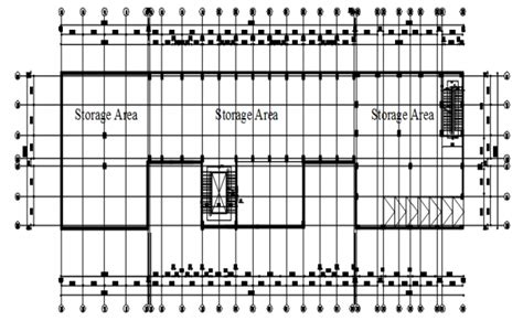 Basement floor plan of warehouse 30.36mtr x 16.20mtr with detail ...