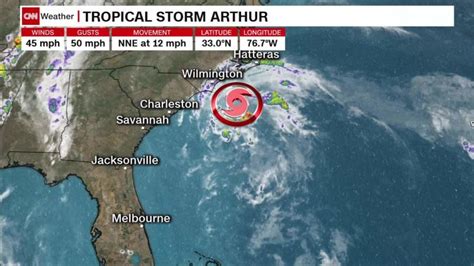 Tropical Storm Arthur continues towards the Carolina coastline | CNN