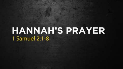 Hannah's Prayer | North Cleveland Church of God