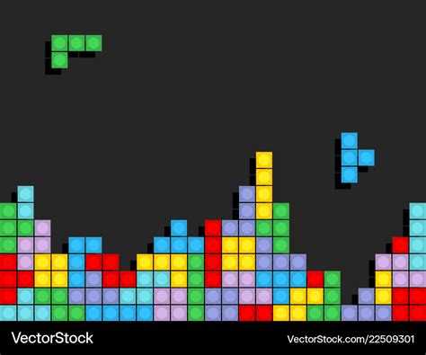 Game tetris pixel bricks colorfull game background