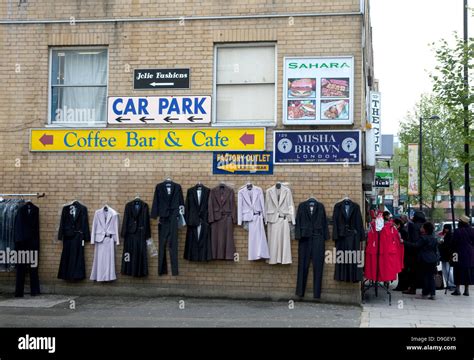 Fonthill Road, Finsbury Park, North London is a centre for cheap fashion shops Stock Photo - Alamy