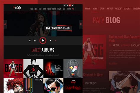 Music Blog Website on Behance