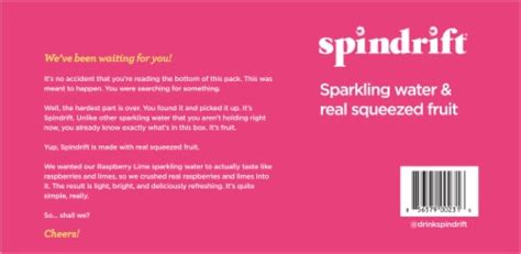 Spindrift® Raspberry Lime Flavored Sparkling Water Cans, 8 pk / 12 fl ...