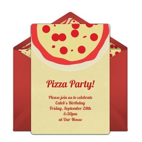 Free Pizza Party Invitations | Pizza party invitations, Party ...