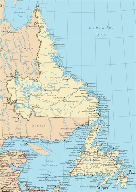 Newfoundland and Labrador road map