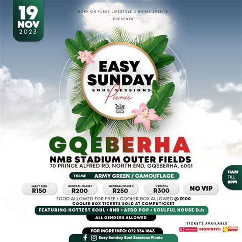 Event: Easy Sunday Soul Sessions Picnic Gqeberha - Nelson Mandela Bay (Port Elizabeth)