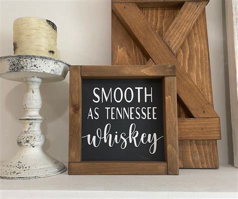 Smooth as Tennessee Whiskey Sign Song Lyrics Farmhouse Signs | Etsy