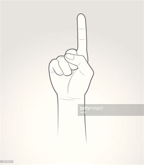 Vector illustration - Beautiful Hand Pointing Up. | Pointing hand, Hand ...