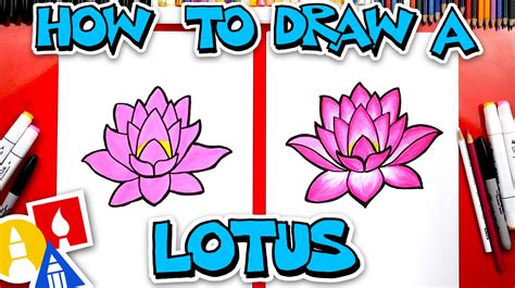 How To Draw A Lotus Flower Step By Step For Kids