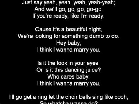 Marry You Lyrics