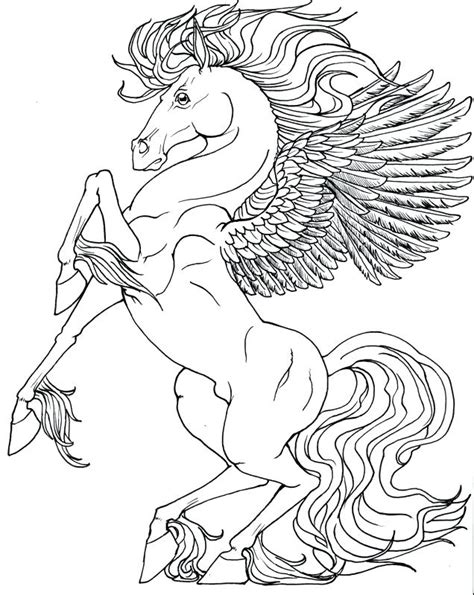 Unicorn With Wings Coloring Pages at GetColorings.com | Free printable ...