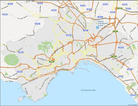 Naples Map, Italy - GIS Geography