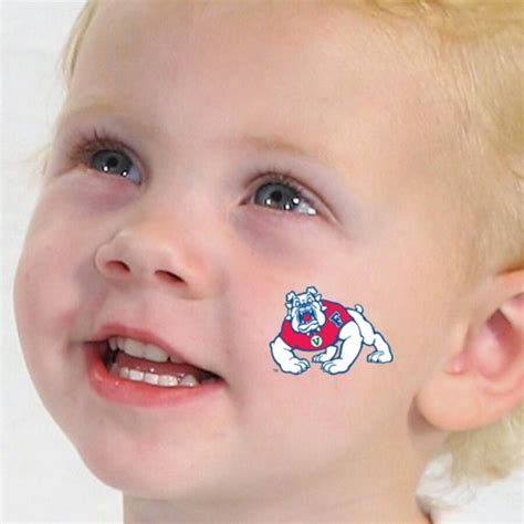 Fresno State Bulldogs 4-Pack Temporary Mascot Tattoos