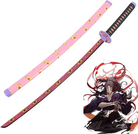 Demon Slayer Secretary Kokushibo (Kokushibō) 104cm Wooden Sword Cosplay with Scabbard,Japanese ...