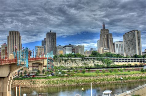 The Skyline and the Bridge in St. Paul., Minnesota image - Free stock ...