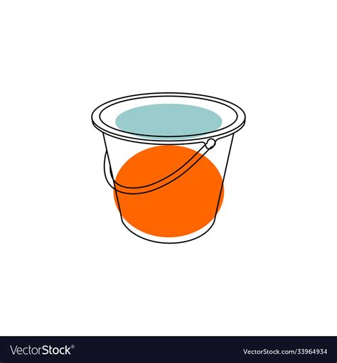 Outline bucket Royalty Free Vector Image - VectorStock