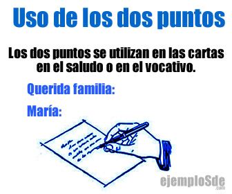 Ejemplos de Uso De Los Dos Puntos.