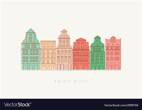 Europe city background Royalty Free Vector Image