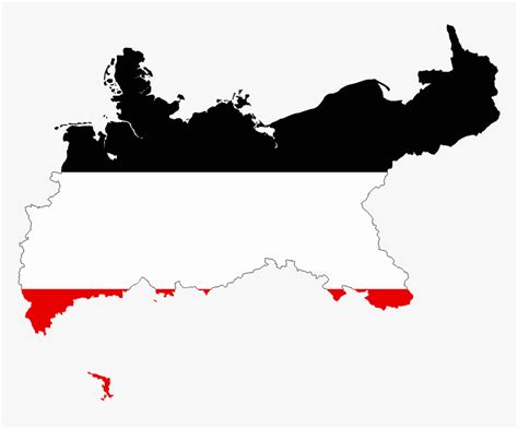 Flag Map Of North German Confederation - North German Confederation, HD Png Download - kindpng