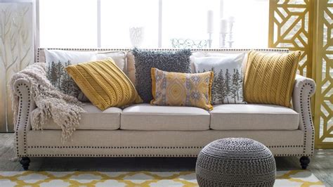 5 Ways to Decorate a Neutral Sofa with Throw Pillows - Hayneedle | Cushions on sofa, Neutral ...