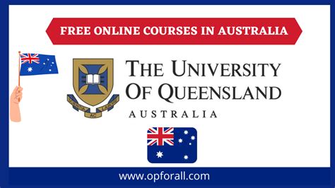 UNIVERSITY OF QUEENSLAND FREE ONLINE COURSES AUSTRALIA-2024 - OpforAll