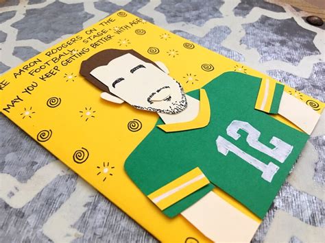 Football Birthday Card Aaron Rodgers Birthday Card Football | Etsy