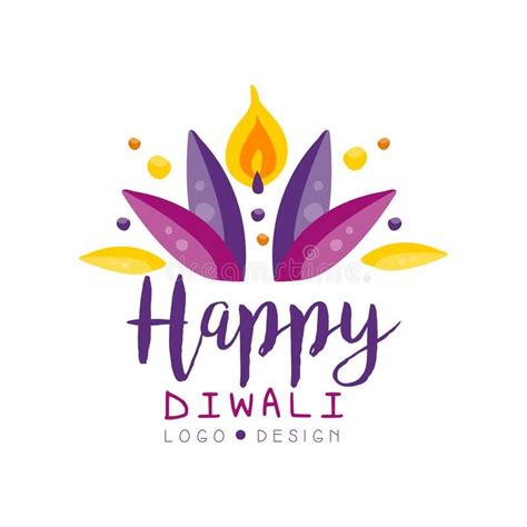 Happy Diwali Logo Design Template, Hindu Festival Label, Poster, Invitation, Flyer, Greeting ...