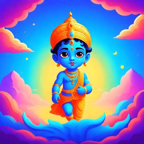 Premium Photo | Lord Krishna Clipart for Kids