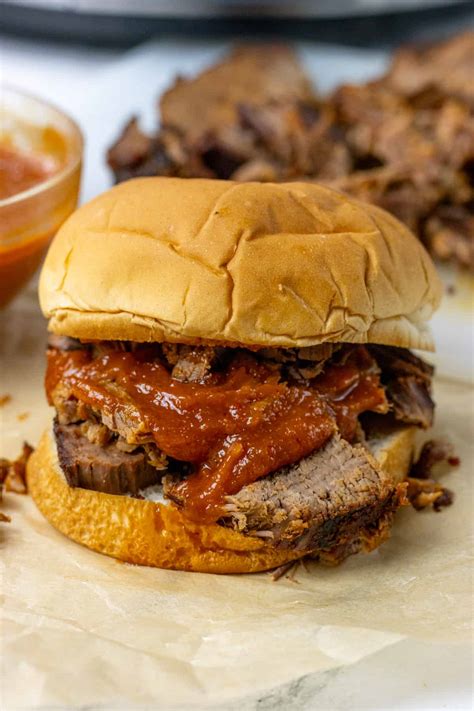 Easy BBQ Brisket Sandwich (Slow Cooker)