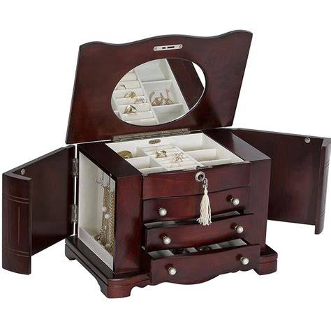 25 Beautiful Locking Jewelry Boxes | Zen Merchandiser | Jewelry box with lock, Wooden jewelry ...